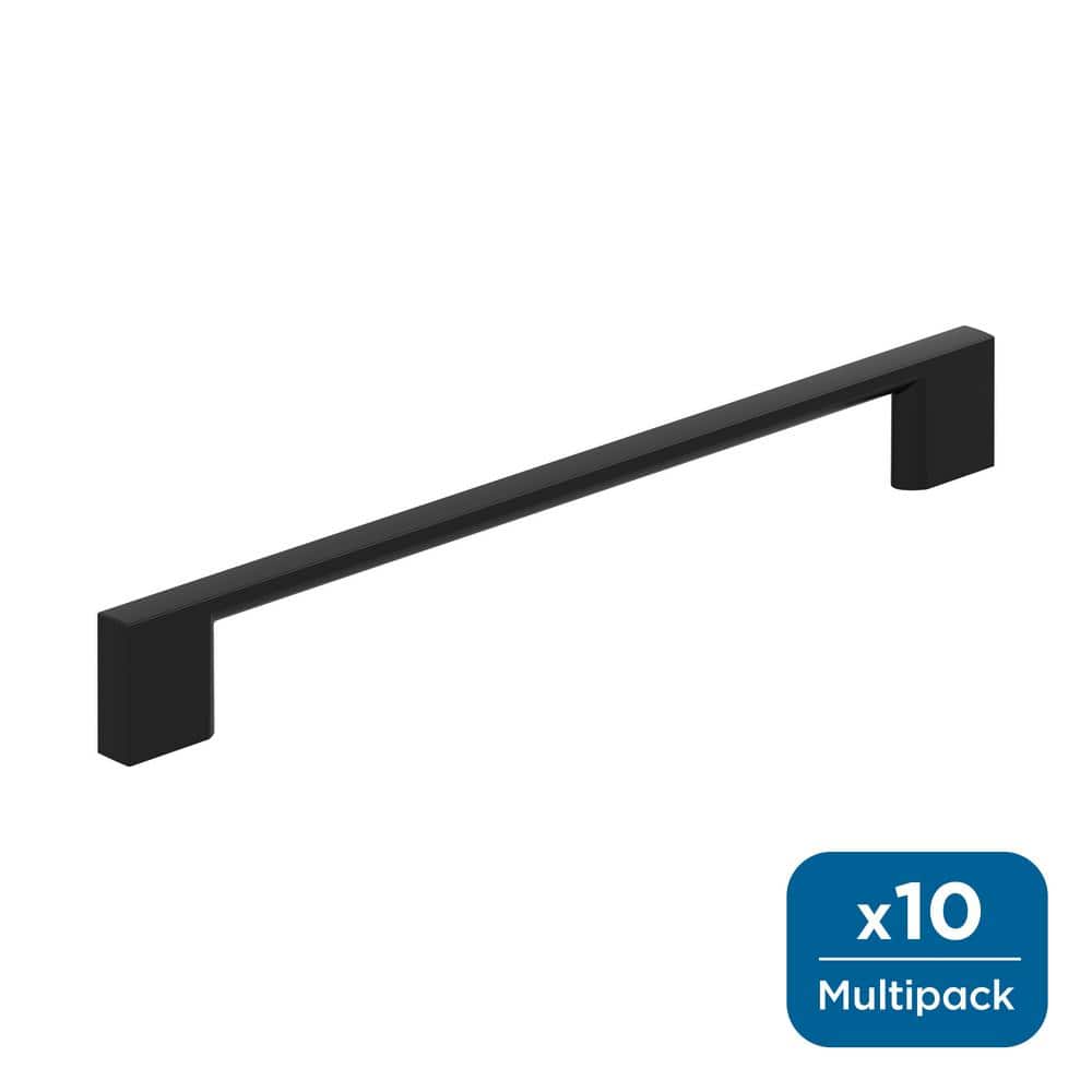 Matte Black 8.63" Modern Cabinet Pulls with Mounting Hardware