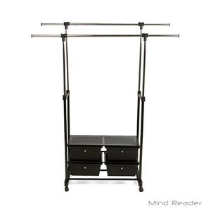 Black Metal Clothes Rack 50.79 in. W x 64.37 in. H