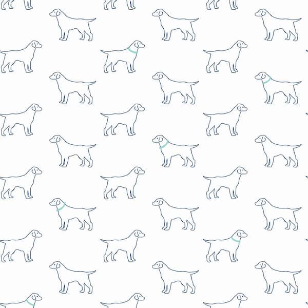 Chesapeake Yoop Off-White Dog Wallpaper Sample