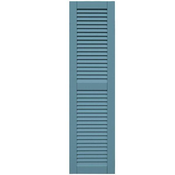 Winworks Wood Composite 15 in. x 57 in. Louvered Shutters Pair #645 Harbor