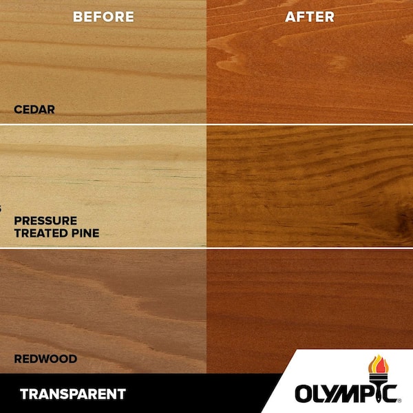 Olympic Maximum 1 gal. Redwood Transparent Exterior Stain Olympic Maximum 1 gal. Redwood Transparent Exterior Stain