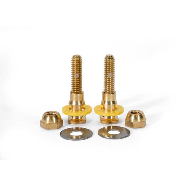 Attach Bowl to Floor 3 & 1/4 Inch Toilet Bolts Never Rust Brass 