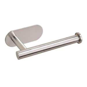 Silver Self-Adhesive Stainless Steel Toilet Paper Holder for Bathroom and Kitchen