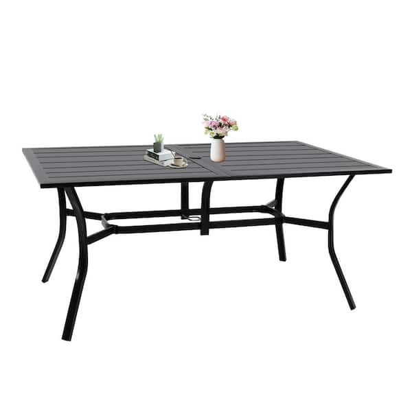 Courtyard Casual Santa Fe 60 in. Hexagon Aluminum Table with