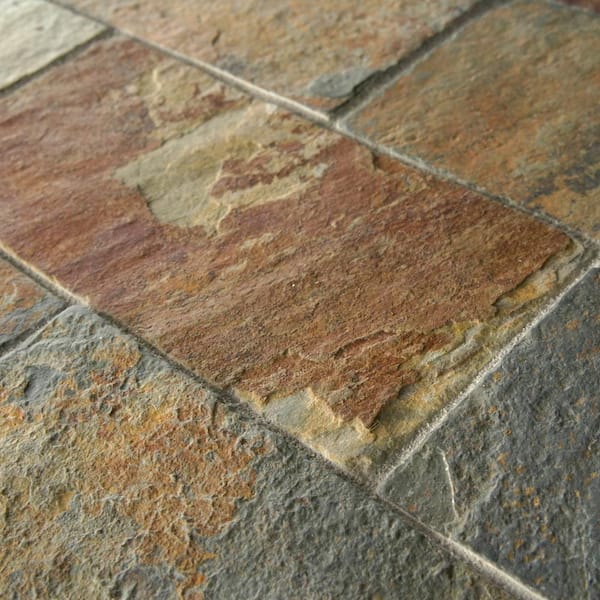 Merola Tile Crag Subway Sunset 11-3/4 in. x 11-3/4 in. x 10 mm Slate Mosaic Tile