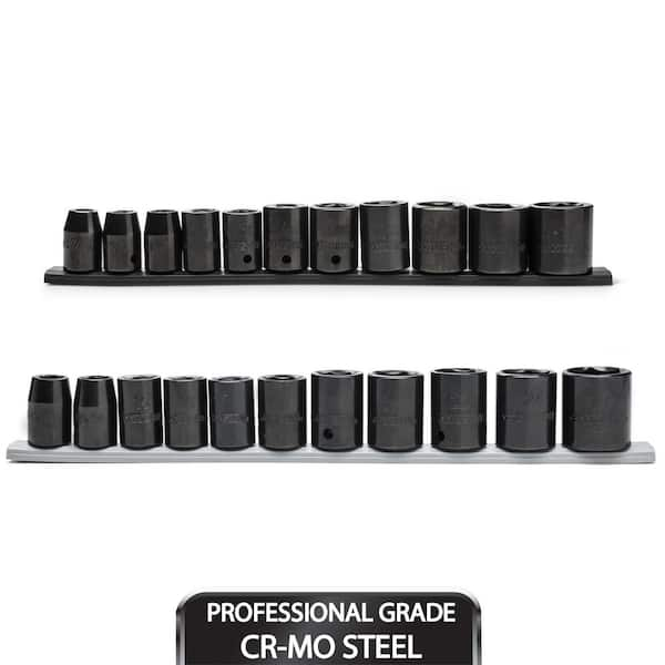 1/2 in. Drive Standard SAE/MM Socket Set (22-Piece)