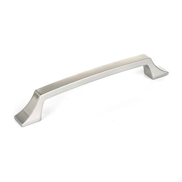 Richelieu Hardware Rosemere Collection 6 5/16 in. (160 mm) Brushed Nickel Transitional Rectangular Cabinet Bar Pull