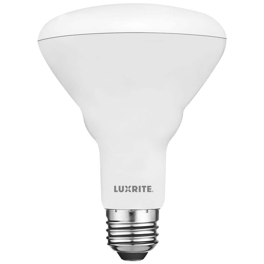 Luxrite 65-Watt Equivalent BR30 Dimmable LED Light Bulbs 8.5W 2700K Warm White, 650 Lumens, Damp Rated, E26 Base