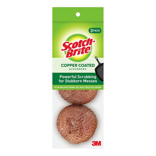 Scotch-Brite 2.8 in. Copper Coated Scouring Pad (6-Pack)