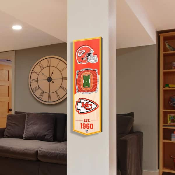 NFL Round Heritage Distressed Sign: Kansas City Chiefs