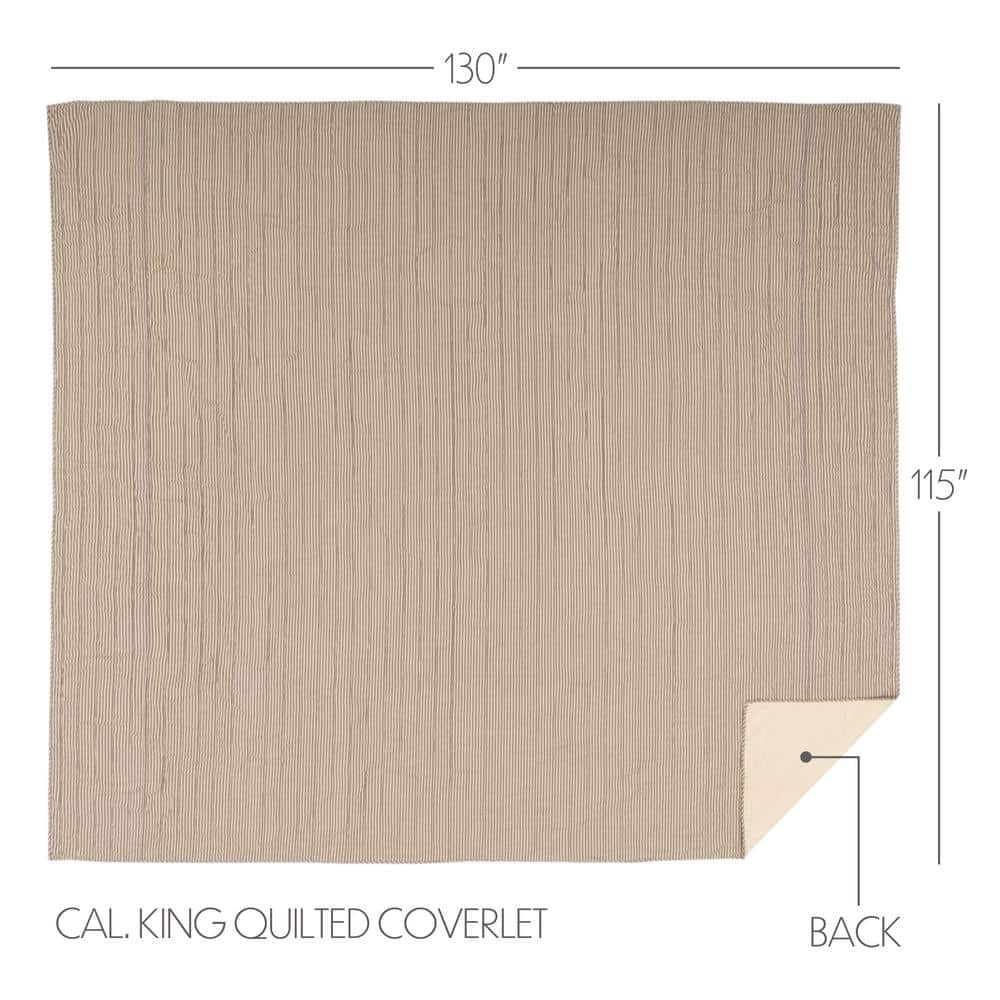 Charcoal and Creme Cotton Reversible California King Quilt Set