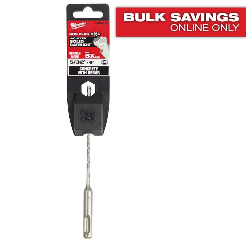 5/32 in. x 4 in. x 6 in. 4-Cutter SDS-PLUS Carbide Drill Bit price history on PriceWatchPro