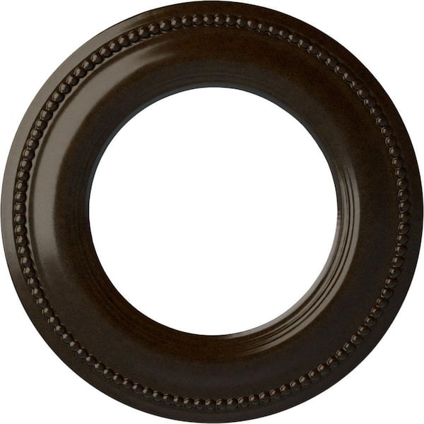 Ekena Millwork 3/4 in. x 13 in. x 13 in. Polyurethane Bradford Classic Ceiling Medallion, Bronze