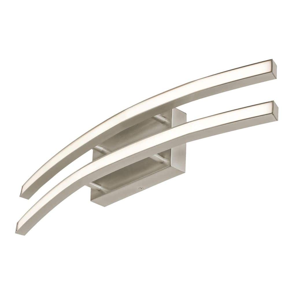 Harper 3.75 in. 2-Light Satin Nickel Integrated LED Vanity Light price history on PriceWatchPro