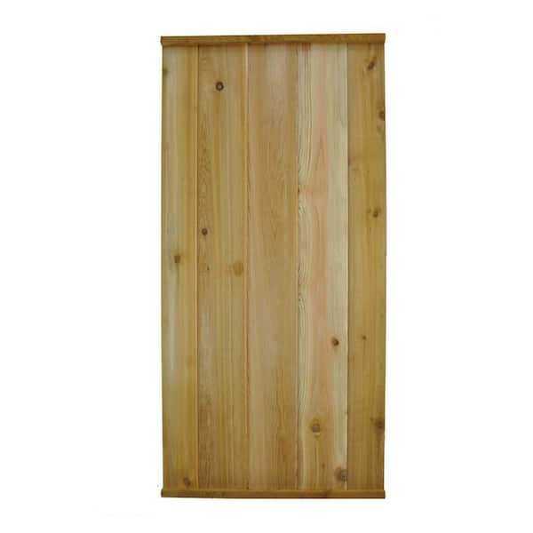 Signature Development 48 in. H x 23.25 in. W Western Red Cedar Tongue and Groove Fence Board Panels (4-Pieces)