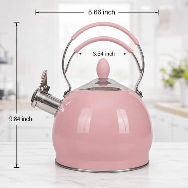 Numhew 2.6 qt. 12-Cup Stainless Steel Whistling Induction Stovetop