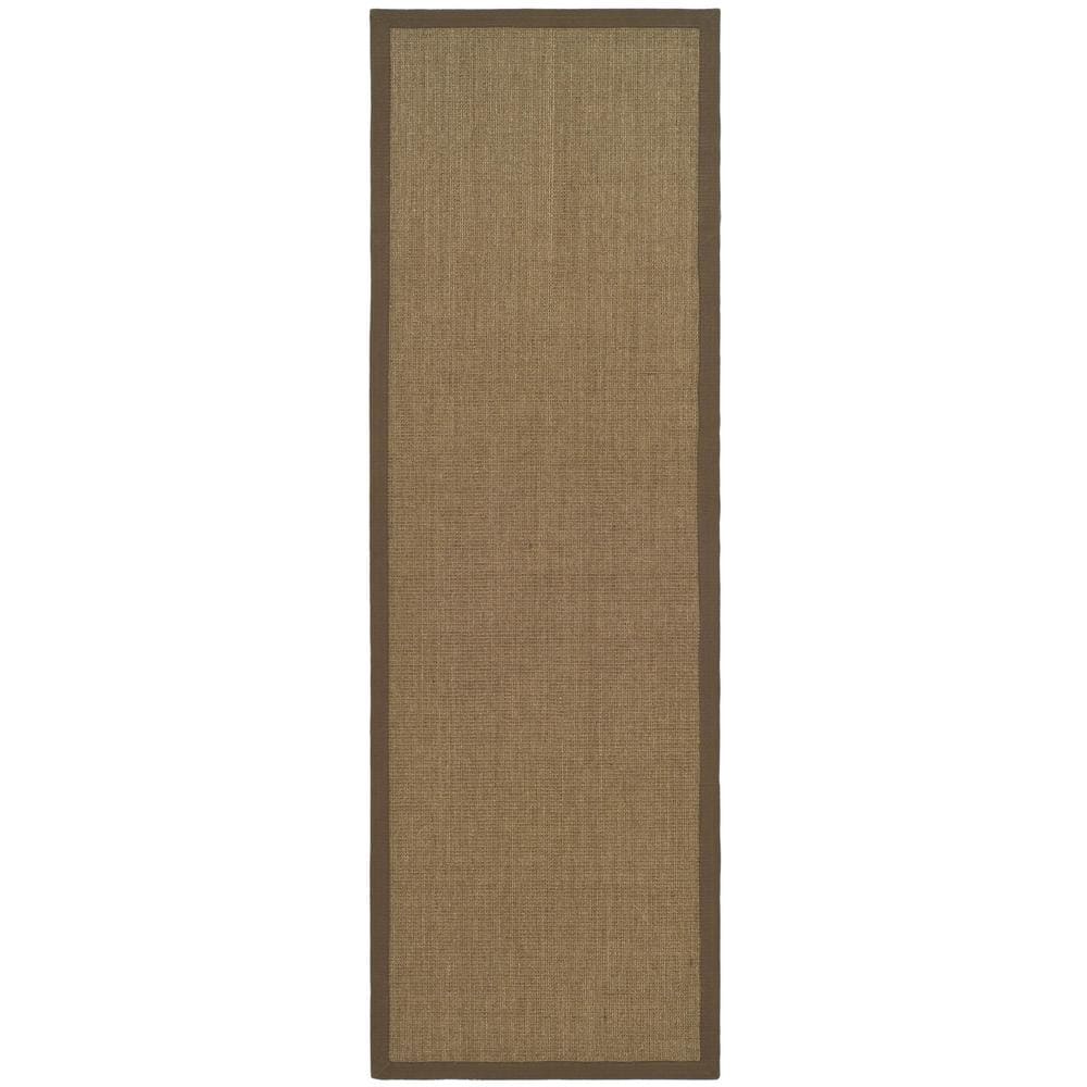 Natural Fiber Brown 3 ft. x 6 ft. Border Runner Rug price history on PriceWatchPro