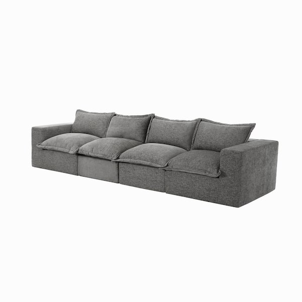 Have a question about Uixe 147.9 in. Square Arm 4-piece Chenille