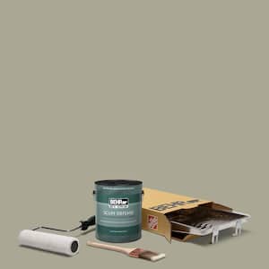 1 gal. #N350-4 Jungle Camouflage Extra Durable Semi-Gloss Enamel Int. Paint & 5-Piece Wooster Set All-in-One Project Kit