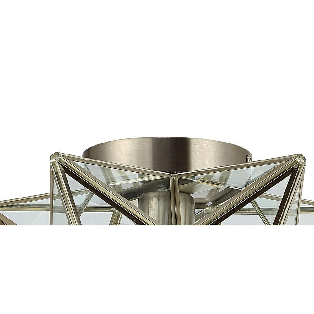 Stella 12" Nickel Bronze Moravian Star LED Flush Mount