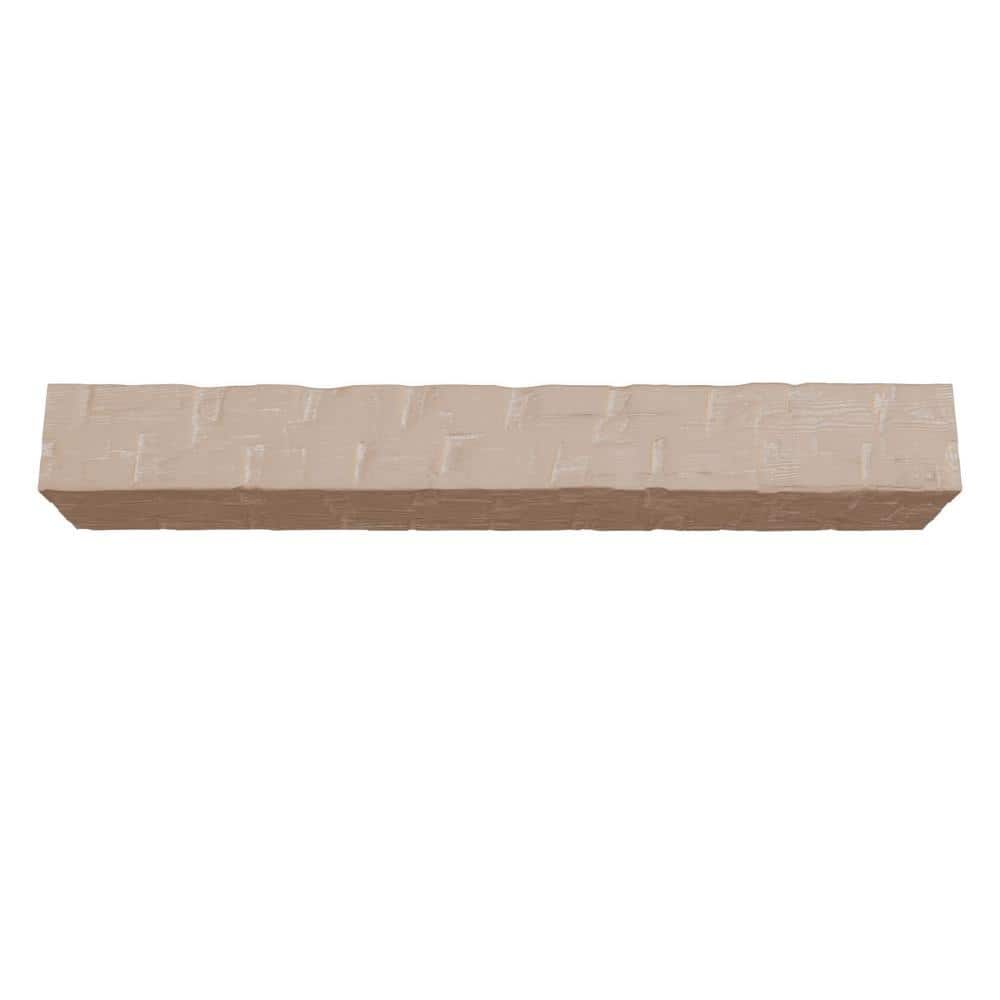 Vanilla Chai Reclaimed Axed Cut Faux Wood Fireplace Mantel