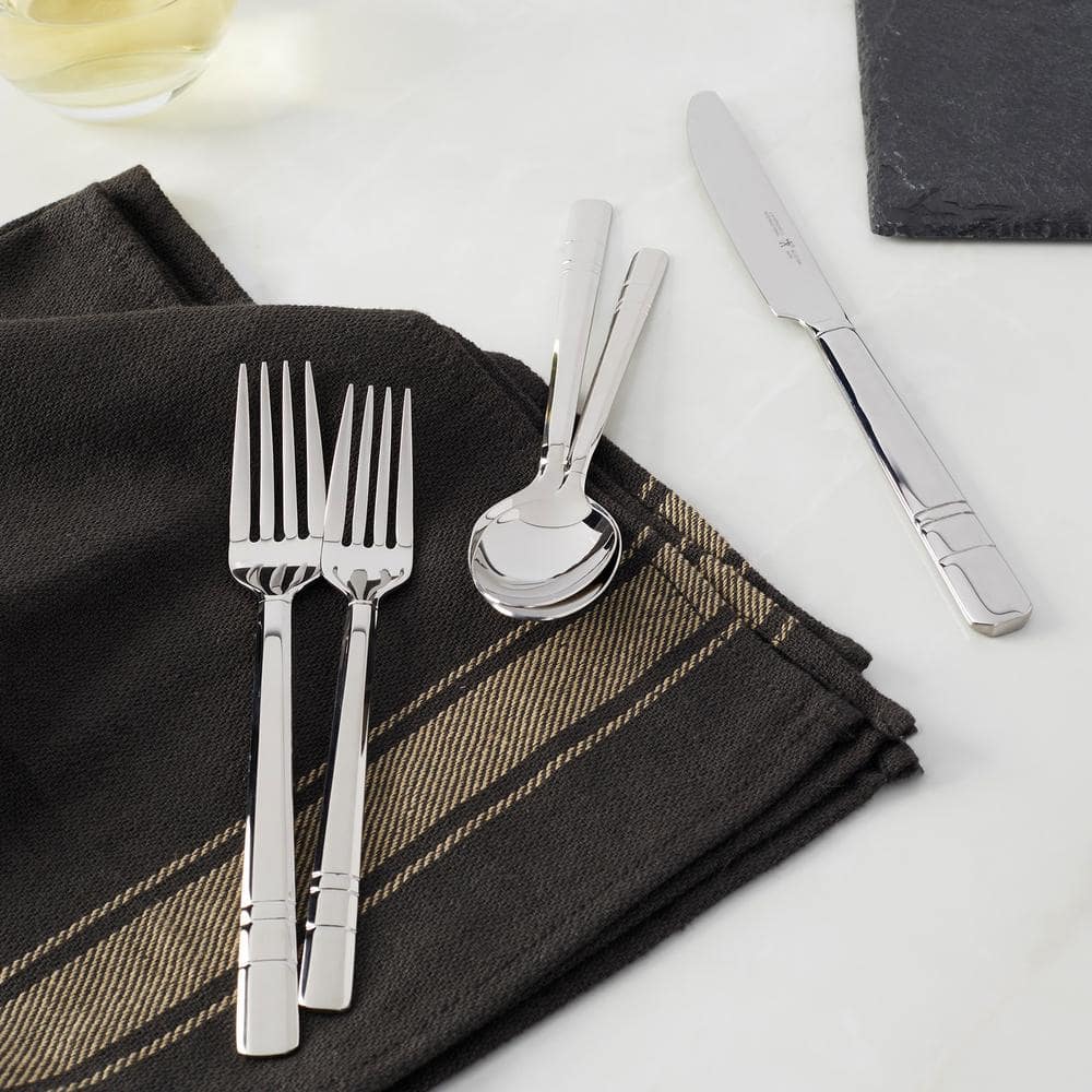 Madison Square 65-piece Silver Stainless Steel Flatware Set