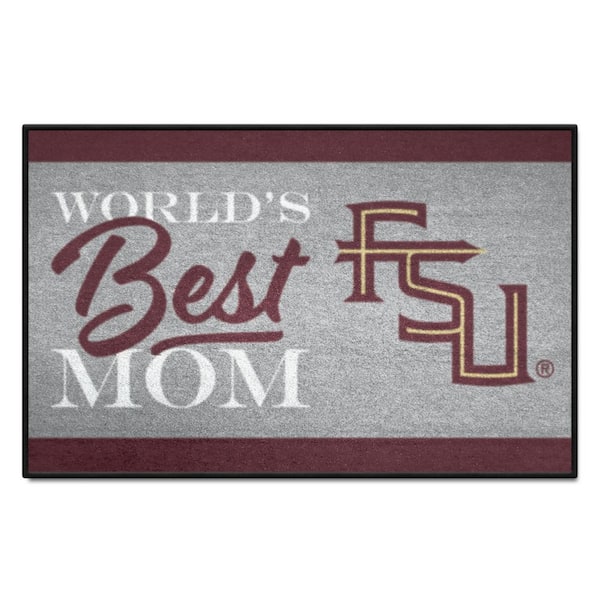 FANMATS Florida State Seminoles Garnet World's Best Mom 19 in. x 30 in. Starter Mat Accent Rug
