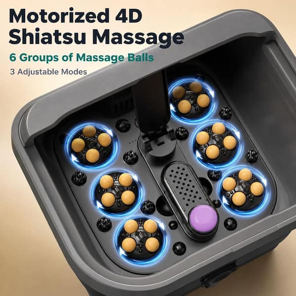 Numhew Ultra Thin Collapsible 4D Shiatsu Massage, Electric Tub