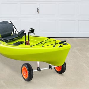 Heavy Duty Kayak Cart 280 lbs. Load Capacity, Detachable Canoe Trolley Cart with 10 in. Solid Tires Width and Top Foam