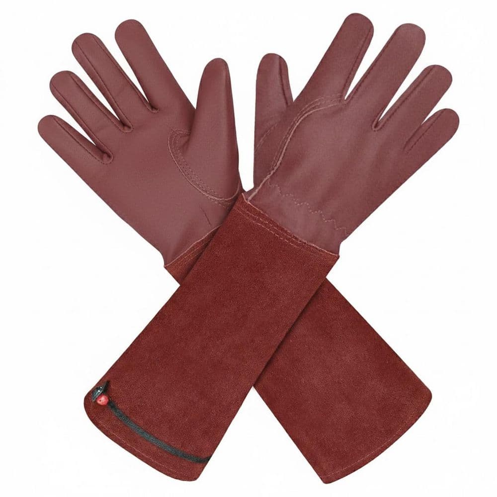 Thorn Proof Leather Rose Pruning Gardening Gloves Heavy Duty Gauntlet for Prickly Plants and Yard Work, 1 Pair price history on PriceWatchPro