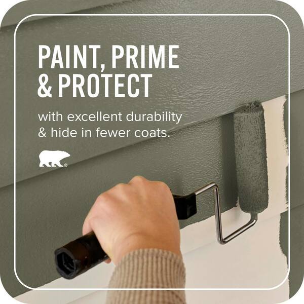 BEHR ULTRA 1 qt. #N350-7A Mountain Olive Flat Exterior Paint