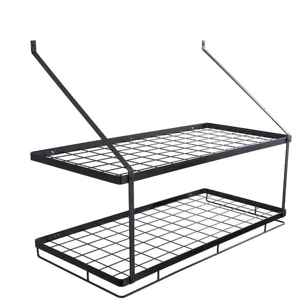 VEVOR Wall Mounted Pot Rack 30 in. Pot and Pan Hanging Rack 55 lbs. Loading  Weight Pot and Pan Hanger,Black BGSGJYC30YMPQAU7RV0 - The Home Depot