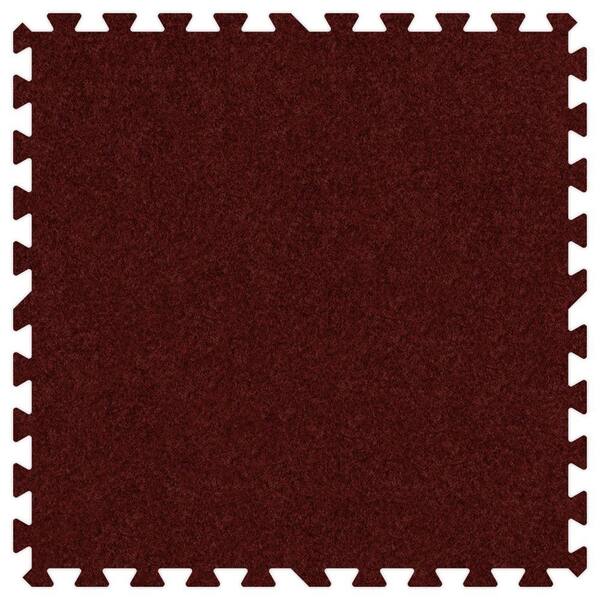 Groovy Mats Burgundy 24 in. x 24 in. Comfortable Carpet Mat (100 sq. ft. / Case)