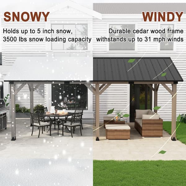 Mondawe Greenwich 12 ft. x 20 ft. Outdoor Patio Canopy Mondawe Greenwich 12 ft. x 20 ft. Outdoor Patio Canopy