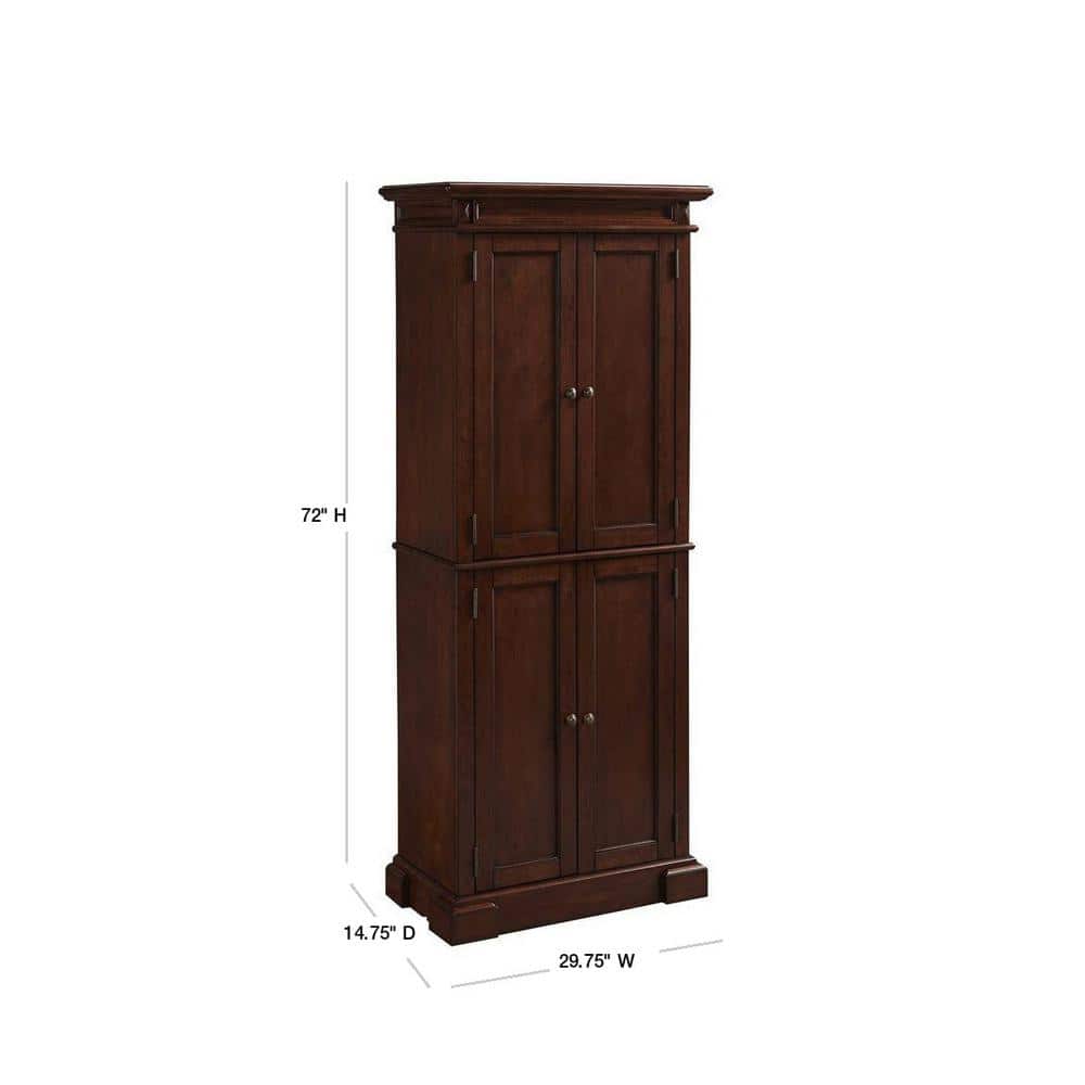 Americana Cherry Wood Pantry with Adjustable Shelving