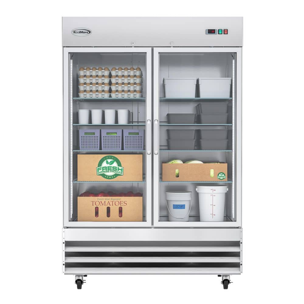 Koolmore 54 in. 47 cu. ft. Commercial 2-Glass Door Reach In