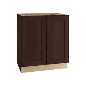 Franklin Stained Manganite Plywood Shaker Assembled Bathroom Cabinet FH Soft Close 24 in W x 21 in D x 34.5 in H