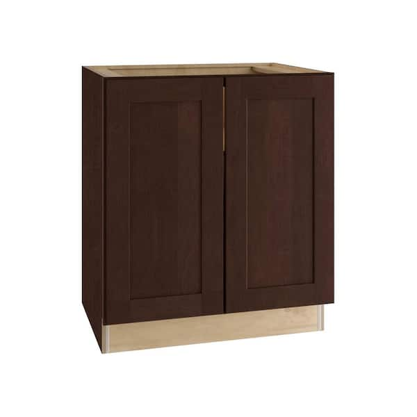 Home Decorators Collection Newport 36 in. W x 21 in. D x 34.5 in. H Assembled Plywood Full Height Door Base Bath Cabinet in Manganite