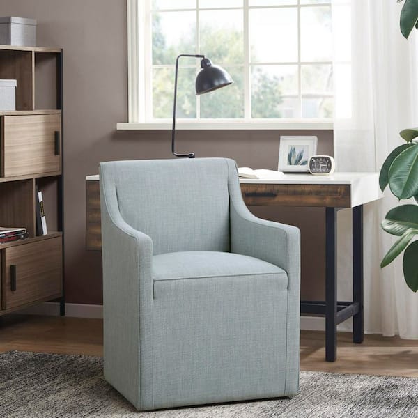 Elaine Blue Dining Armchair with Casters