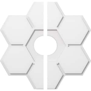 1 in. P X 9-3/4 in. C X 28 in. OD X 6 in. ID Daisy Architectural Grade PVC Contemporary Ceiling Medallion, Two Piece