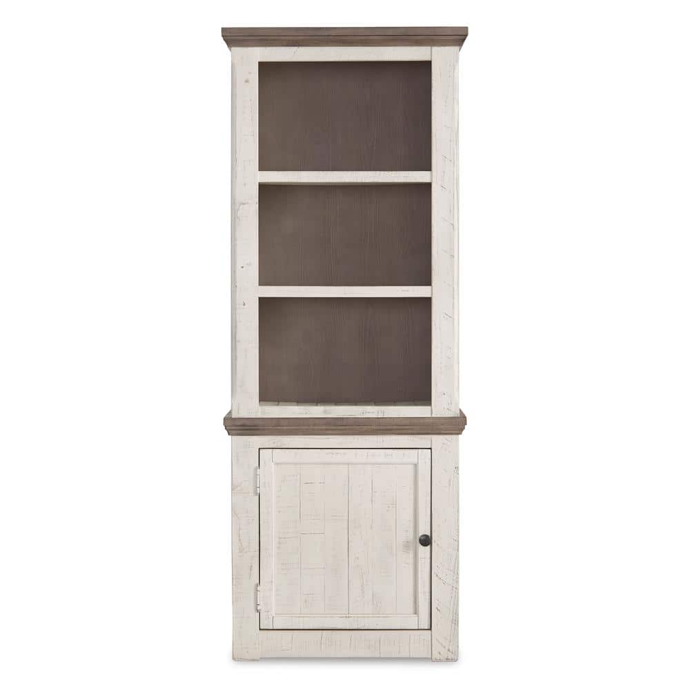 Farmhouse Gray and Vintage White Left Pier Cabinet