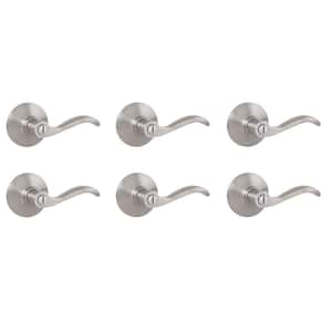 Naples Satin Nickel Bed and Bath Door Handle Contractor Pack