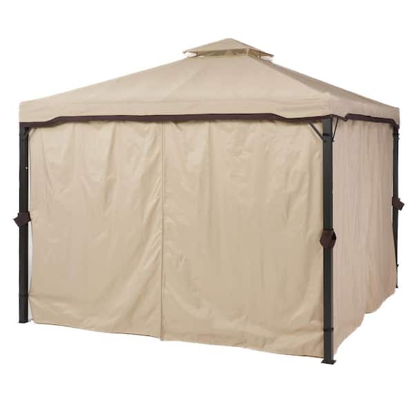ITOPFOX 9.8 ft. x 9.8 ft. Beige Outdoor Pop-Up Gazebo Canopy