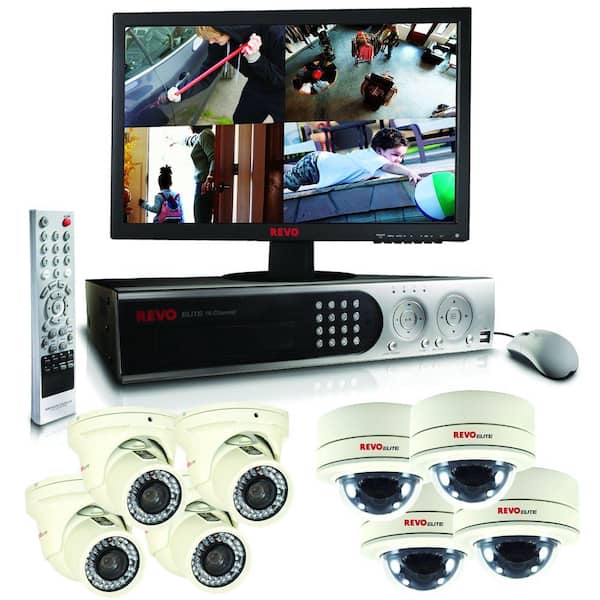 Revo Elite 16 CH 2TB Hard Drive Surveillance System with (8) 600TVL Cameras and 22 in. LED Monitor-DISCONTINUED
