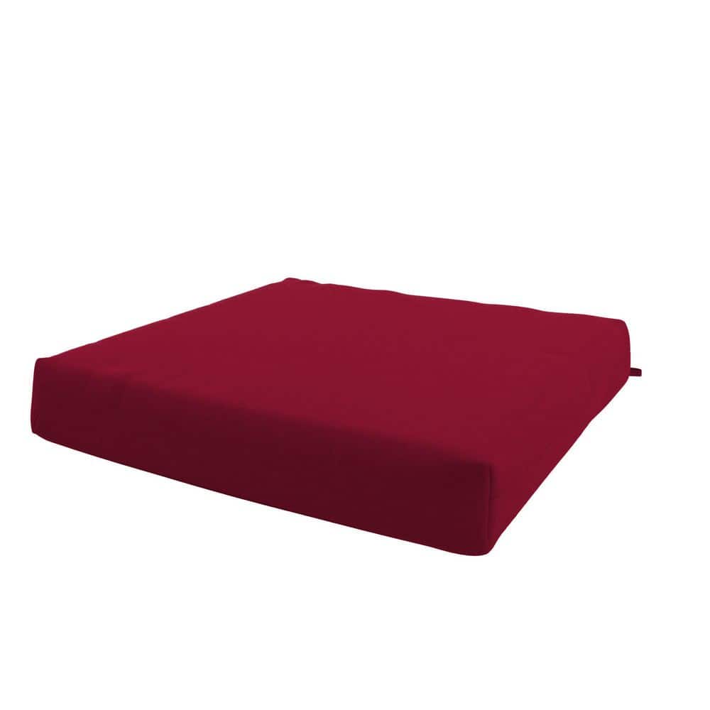 Seat Pad Set of 2 with Solstice Olefin Fabric and Dual-Layer Foam Core, 18 in x 18 in Red price history on PriceWatchPro