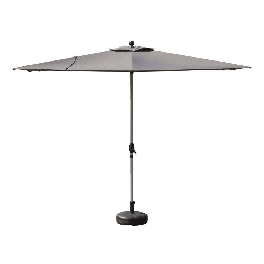 10 ft. Steel Market Patio Umbrella in Grey, Rectangle Patio Umbrella with Crank Lift and Tilt Function price history on PriceWatchPro