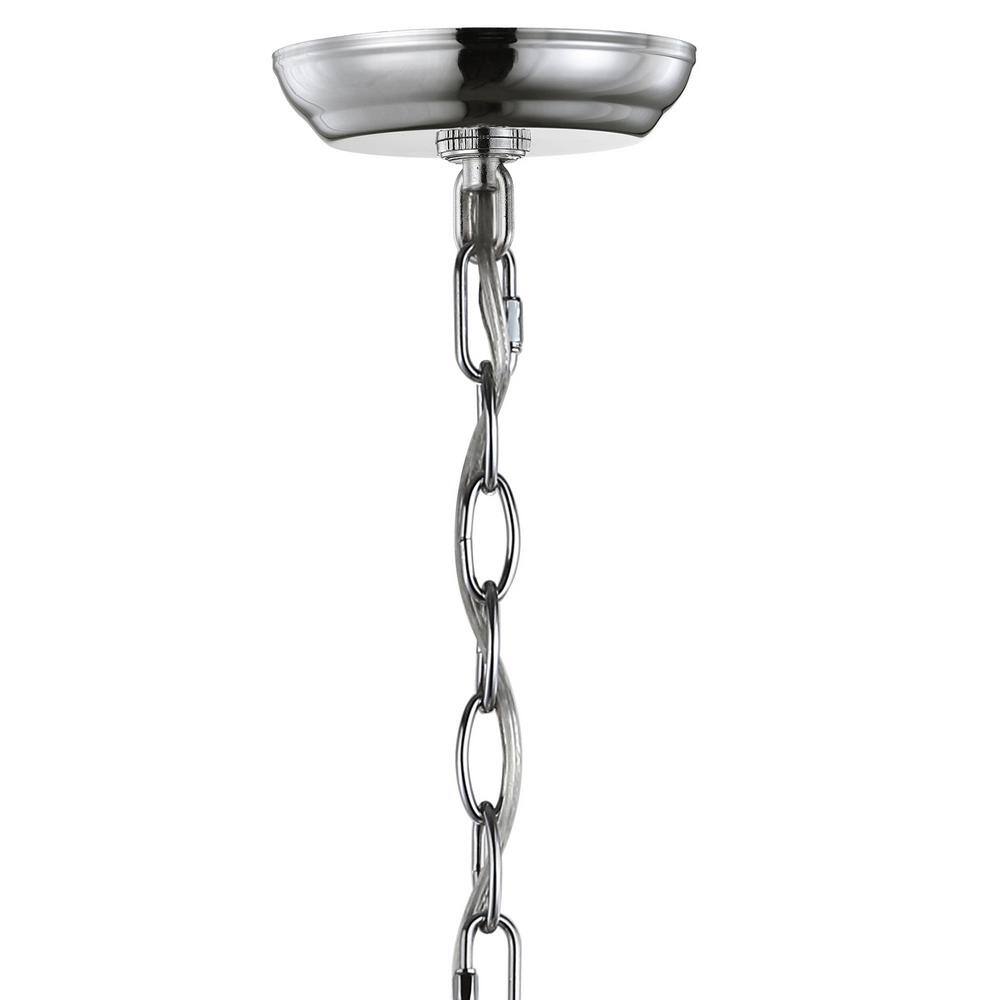 Chrome 14.5" 3-Light LED Pendant with Drum Shade