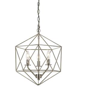Bellini 3-Light Nickel Chandelier