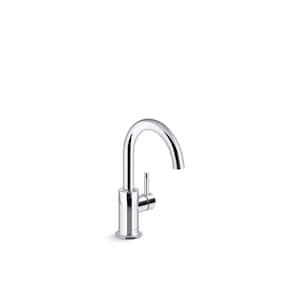 Contemporary Single-Handle Beverage Faucet in Polished Chrome