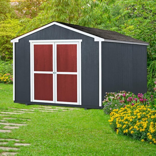 Handy Home Products Cumberland Do-It-Yourself 10 ft. x 16 ft. Outdoor Wood Shed Kit with Smartside and treated Floor Frame (160 sq. ft.)